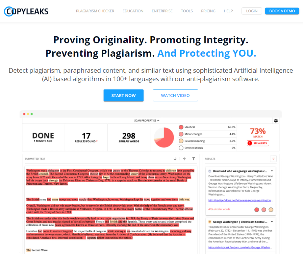 Lo strumento Copyleaks contro il plagio online
