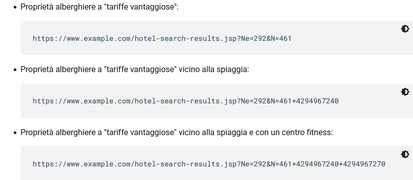 I filtri che servono a Googlebot per capire un URL