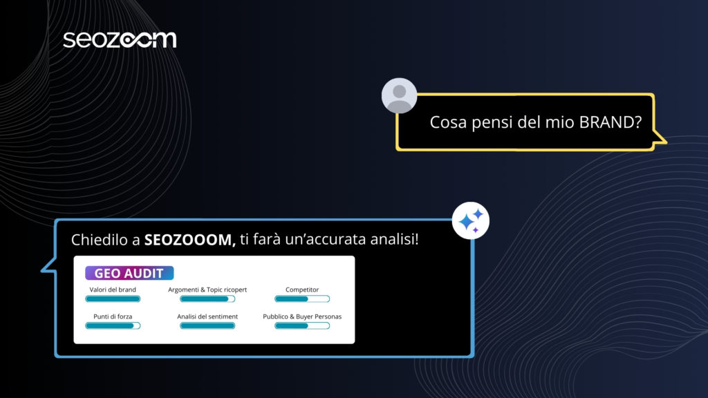 GEO Audit ti mostra cosa sa l'AI del tuo brand GEO Audit ti mostra cosa sa l'AI del tuo brand