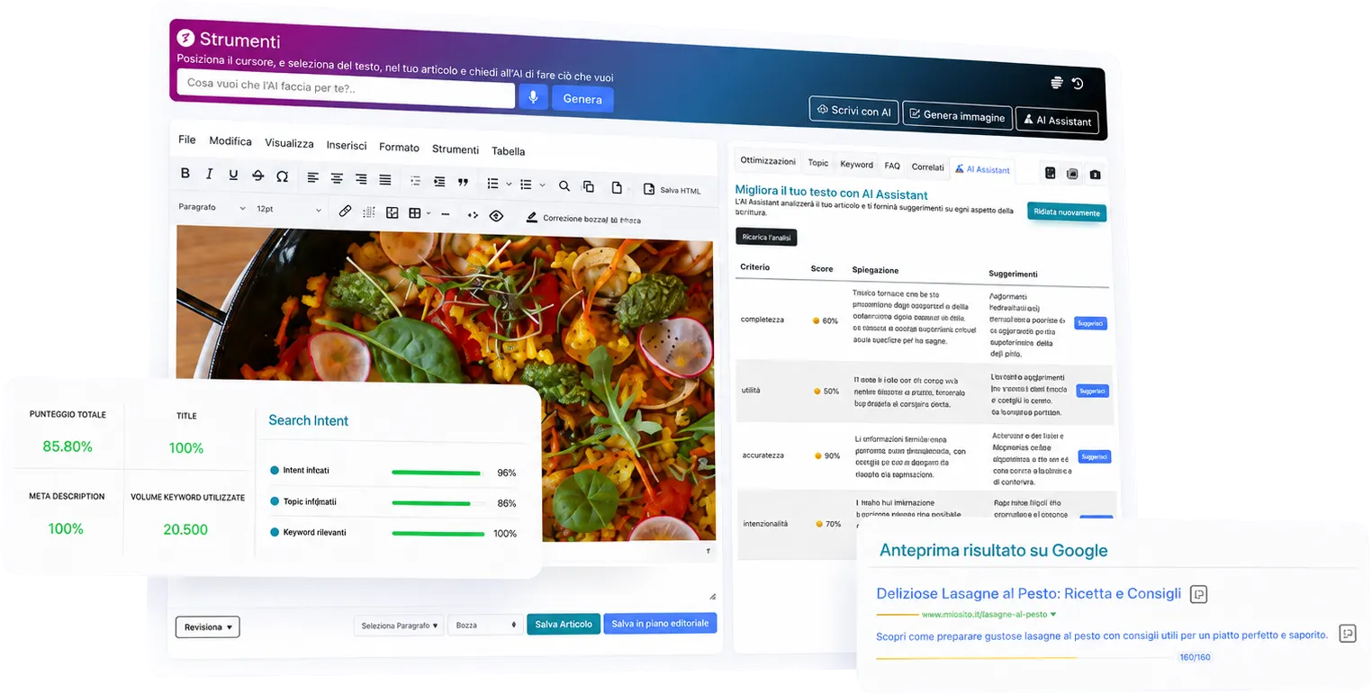 AI Assistant: riscrittura e editing assistito in SEOZoom